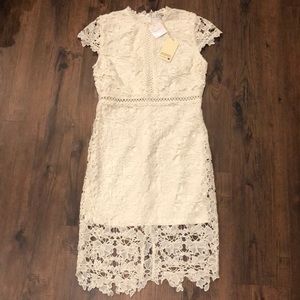 Bridal Bride White Lace Cap Sleeve Dress